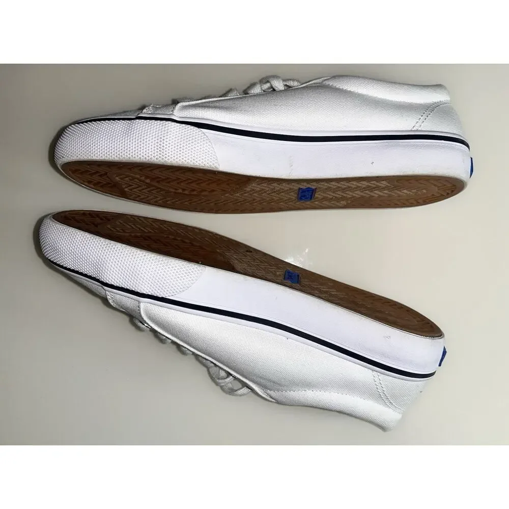Keds Women's Jump Kick Canvas sneaker 8.5 White Logo Preppy Y2K